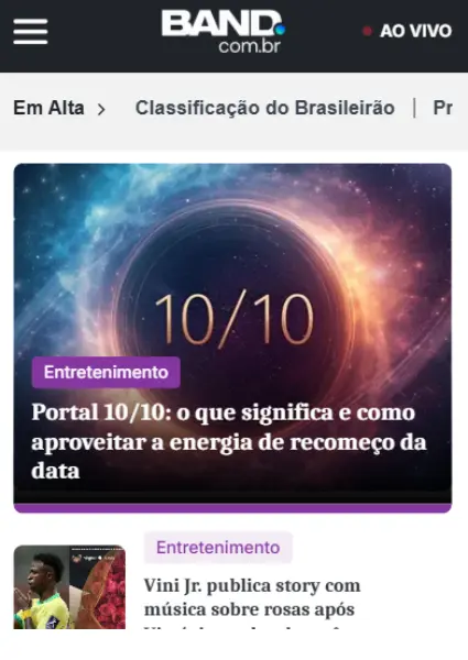 Backlinks no Portal de notícias Band.com.br.