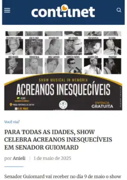 Backlinks no Portal de notícias ContilNet Notícias do Acre.